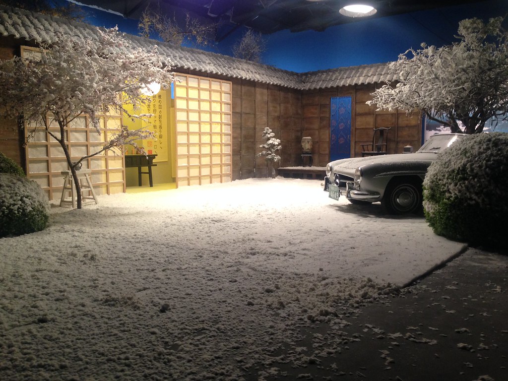 Japanese stage build designed dressed fo-snow