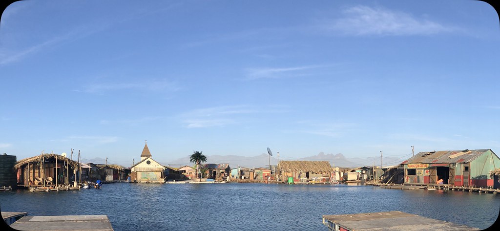 Feature Deep Blue Sea 3 - Entire village actual image - designed and build - sitting inside a stage tank - planned to flood by rising tank levels